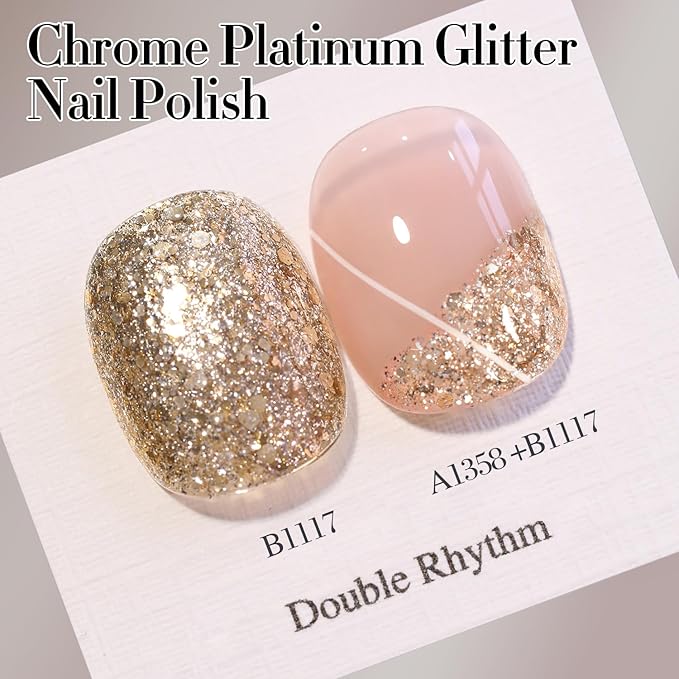 Esmalte en Gel Glitter Reflectivo Holográfico 15ml Double Rhythm miniatura 5