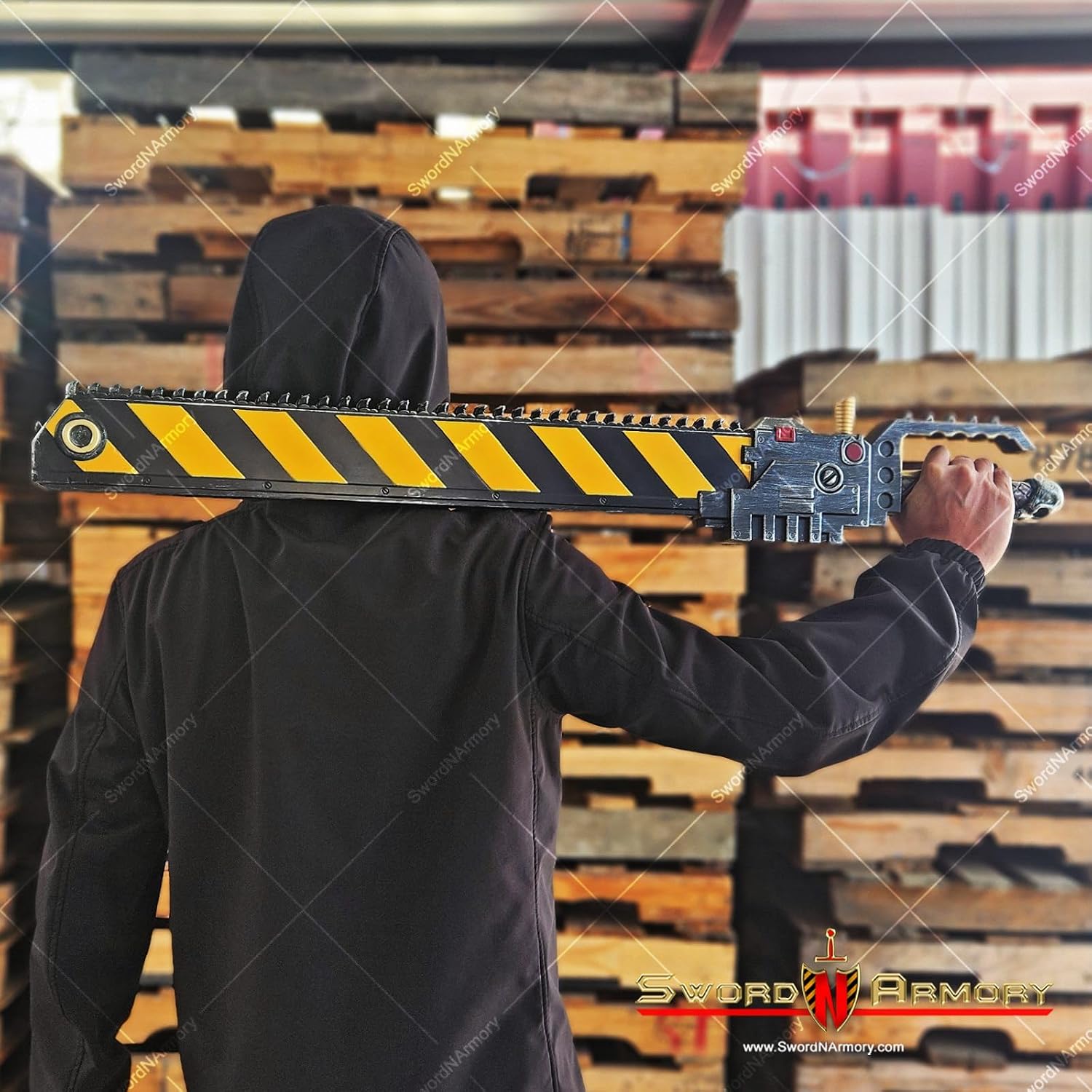 Munetoshi 39.5" Foam Warrior Chain Sword 40k Iron Saw Anime Hammer Cosplay Costume Prop Space