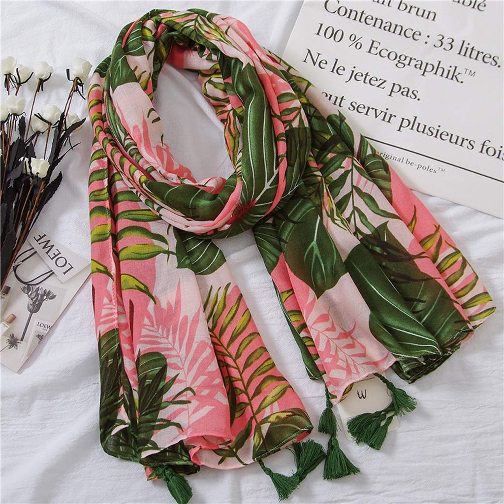 Bufanda de algodón para Mujer, hiyab con Estampado de Puntos, chales y chales, Borla Larga, Foulard para Mujer, Bandana