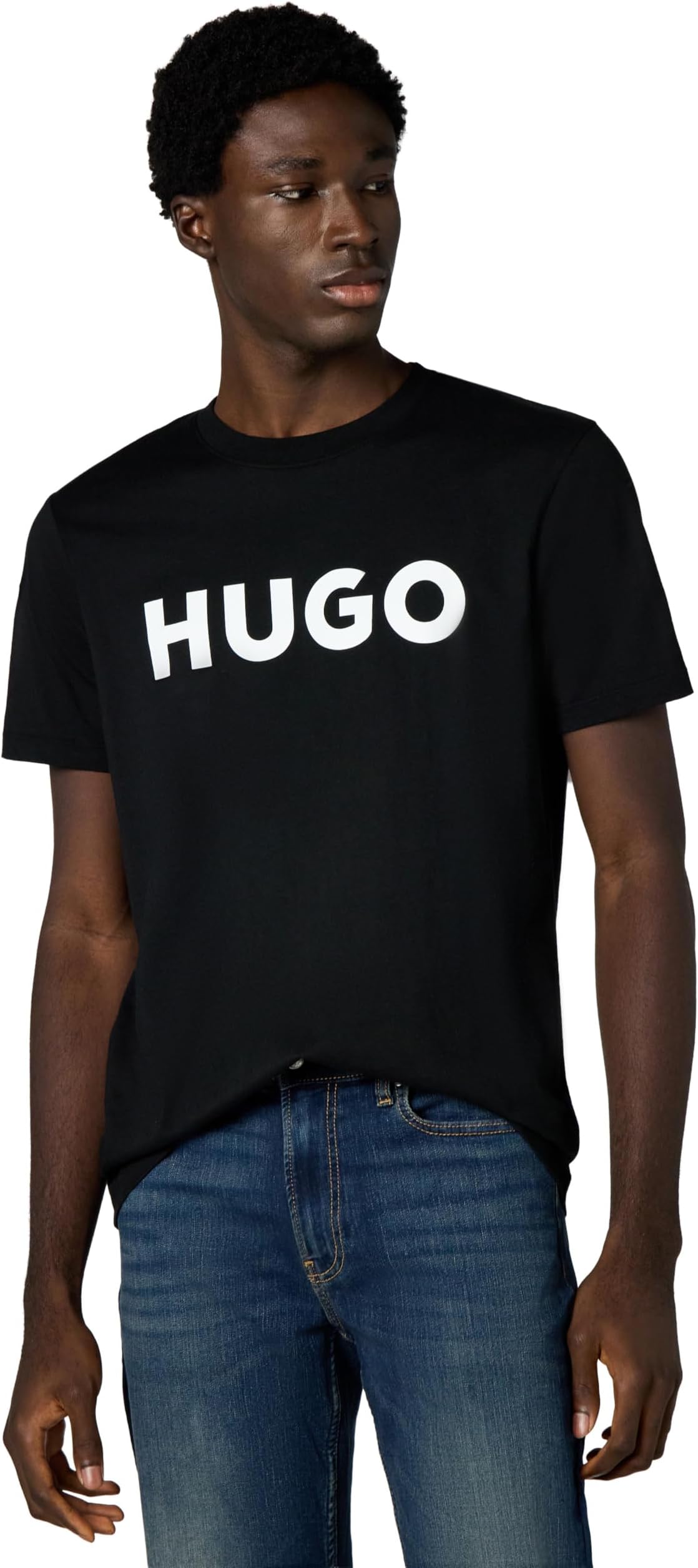 HUGO mens Print Logo Short Sleeve T-shirt T-Shirt