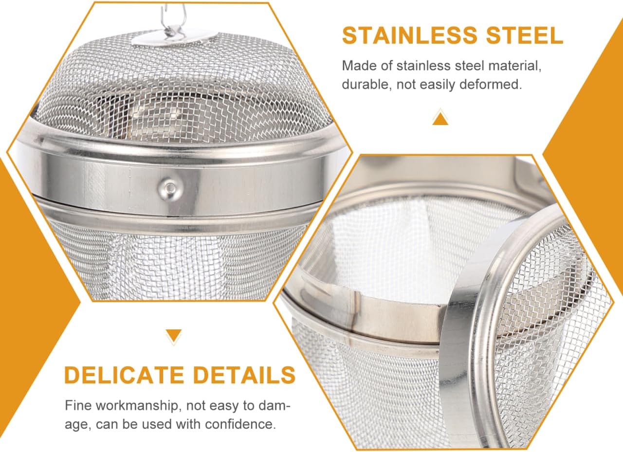 Mobestech Jewelry Washing Basket 2 pack Stainless Steel Watch Cleaning Basket Tea Infuser Ball for Loose Leaf Tea Fine Mesh Strainer for Home and Office 2.75 X 2.75 X 2.55 in image 4