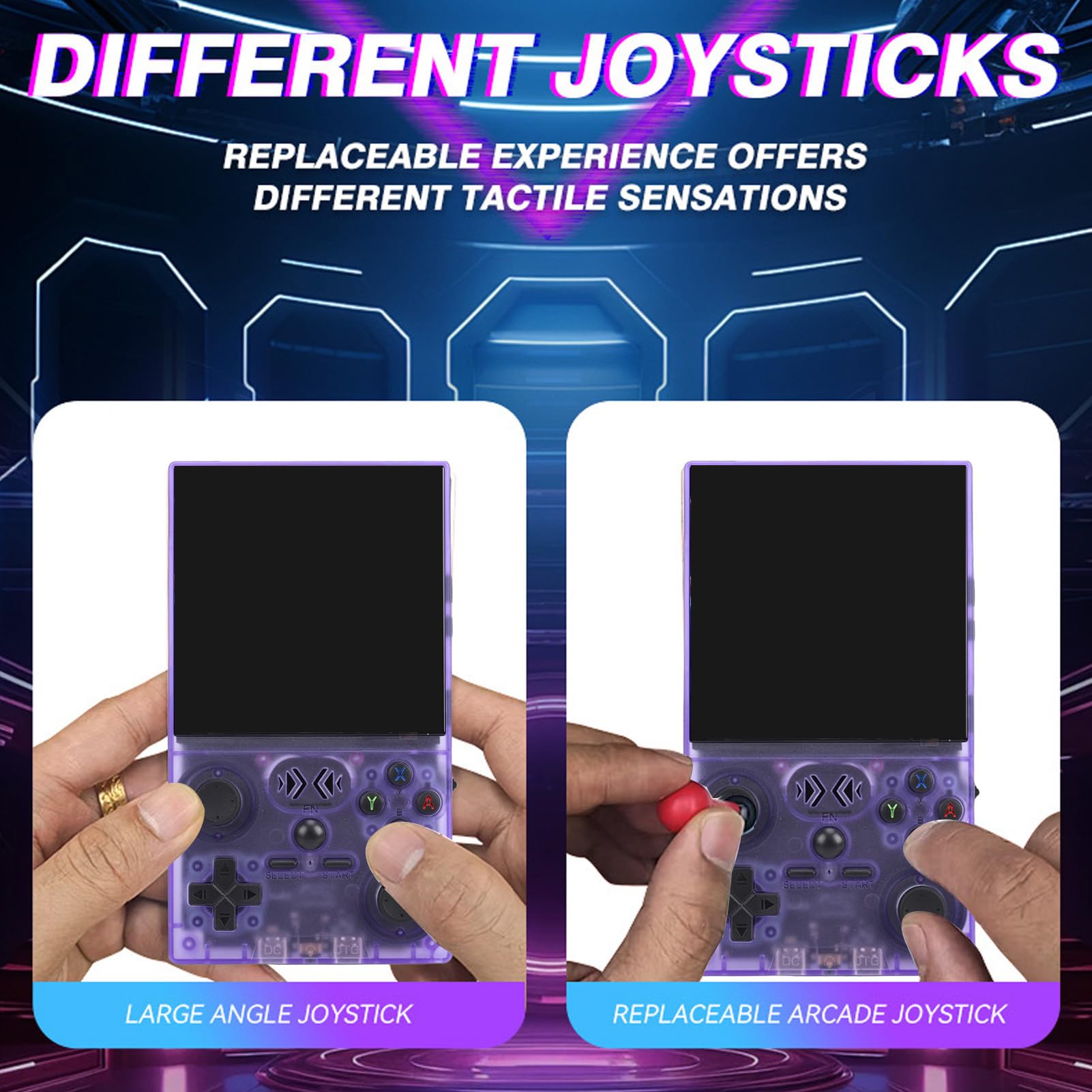 Generic Console da Gioco retrò, Dispositivo da Gioco per Console di Gioco Portatile Portatile con Schermo HD da 4 Pollici per Adulti e Adolescenti (PURPLE)