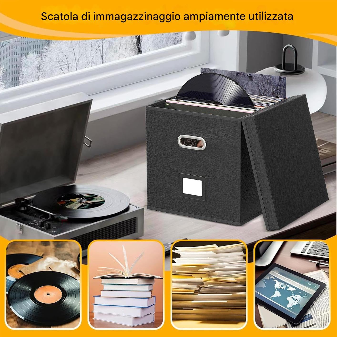 Generico Scatola Per Archivio Fumetti | Cassecchi Impermeabili Impilabili Con Coperchio | Scatola Per Conservazione Per Studenti Amici Famiglia Collezione Trasloco Studio Viaggio