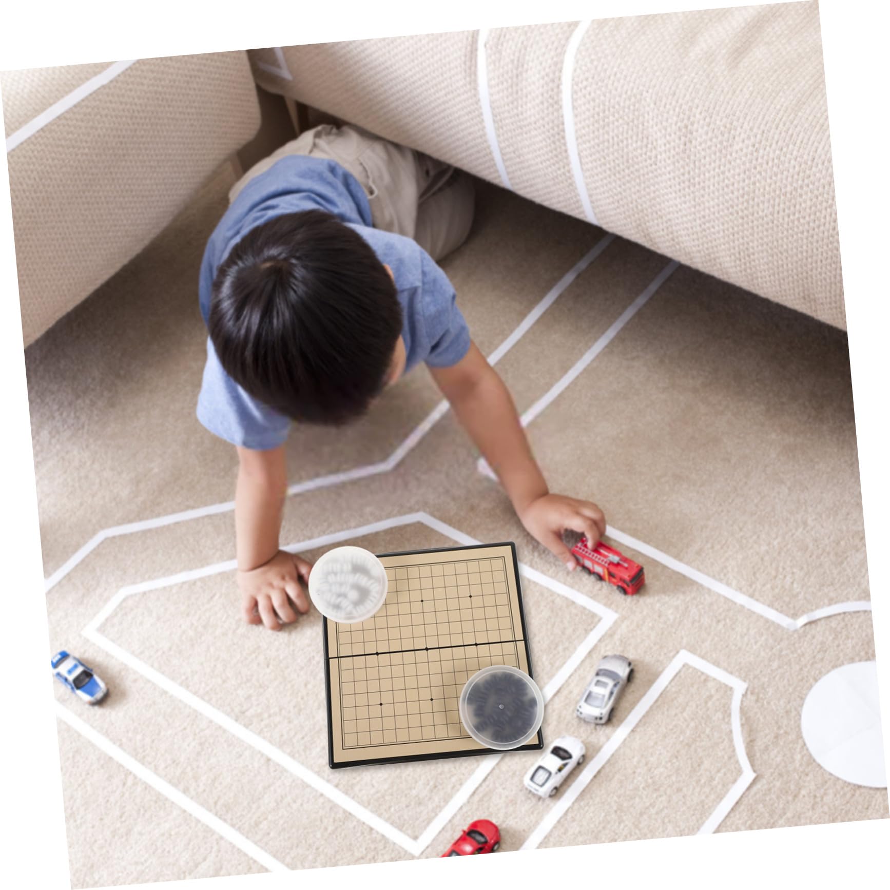 GALPADA Juego de Mesa Magnético Cinco en Raya Tablero de Densidad y Piezas de Plástico, Almacenamiento Interior y Mejora Habilidades Lógicas para Competir y Aprender