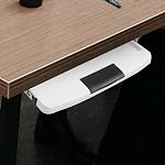 COLLBATH 1set Sous le plateau de clavier de montage de bureau avec des rails coulissants renforcés Porte-clés de traction ergonomique