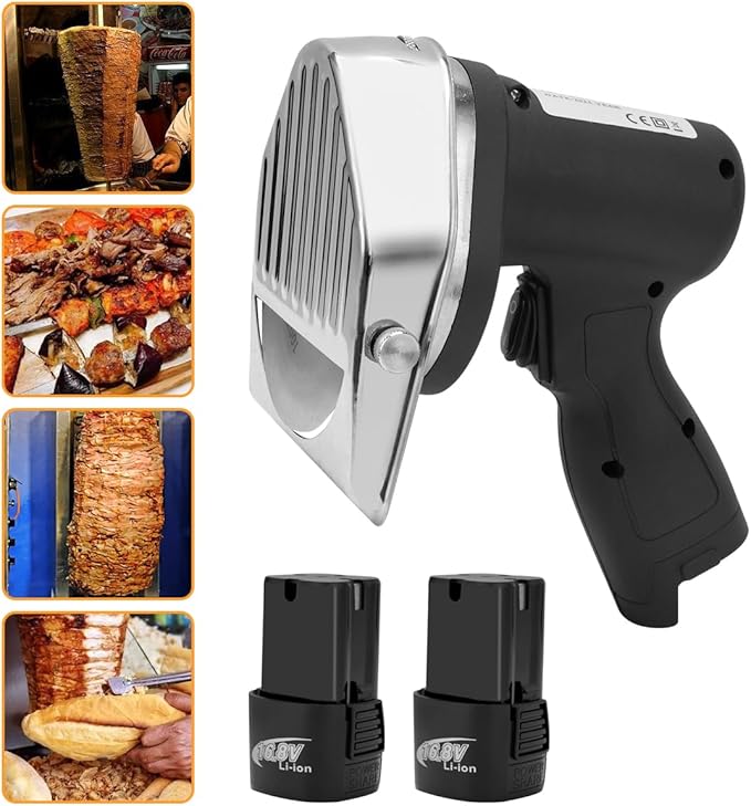 Cortadora Eléctrica Inalámbrica para Kebab Shawarma, 80W, Ajustable miniatura 8