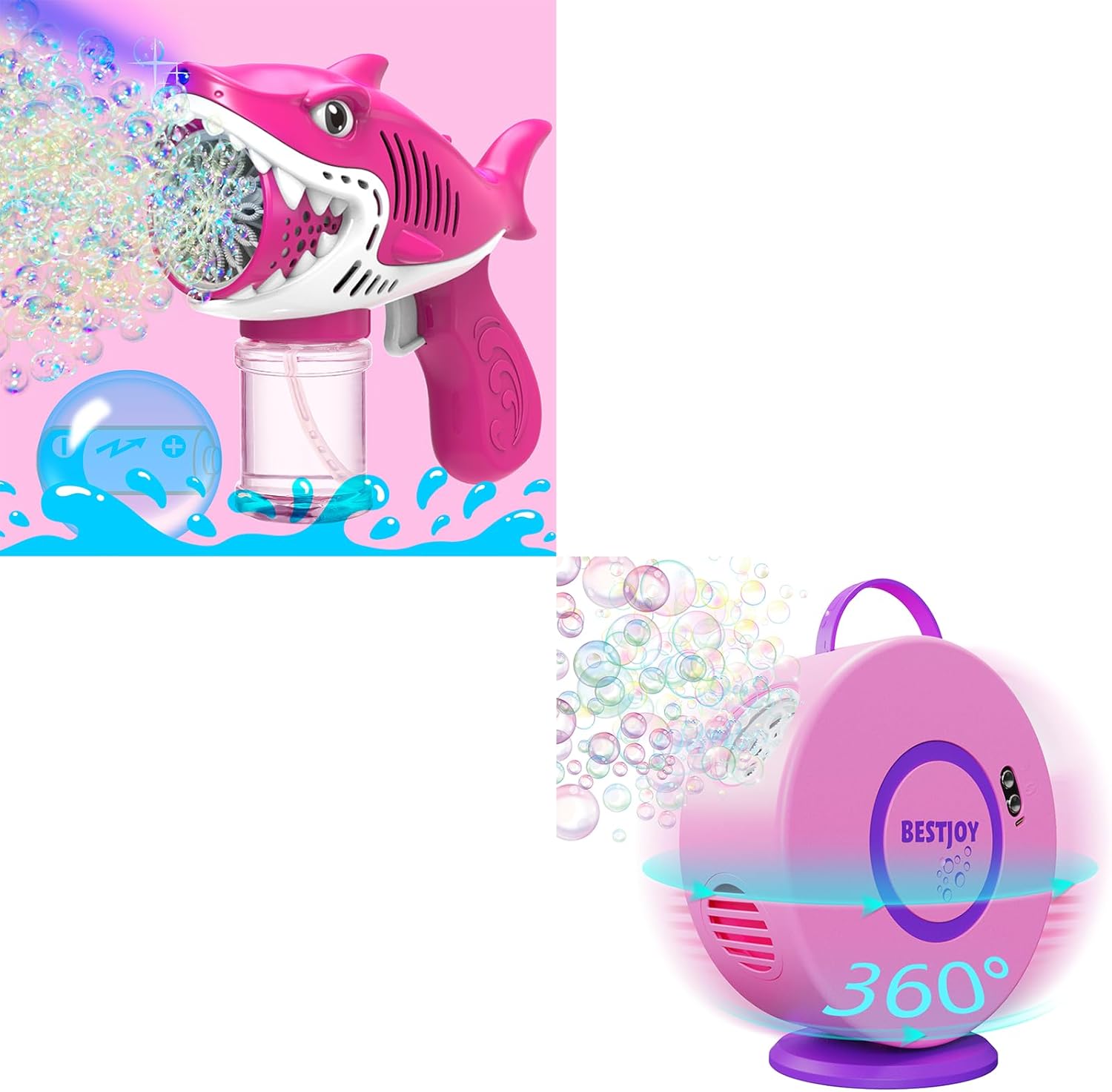 BestJoy Rechargeable Bubble Machine for Girls, Automatic