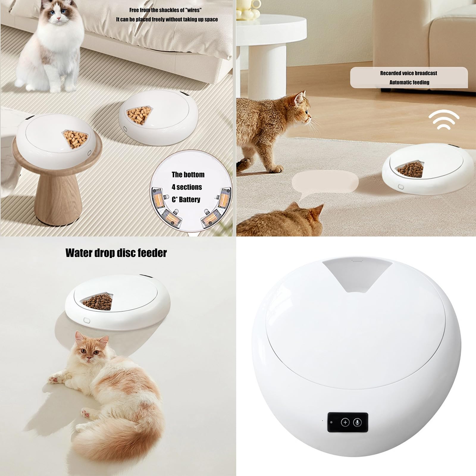 Cordless Automatic Feeder 6 Meals Programmable Timer Chilled Container Ice Packs Keep Food Freshness Programmable Pet Feeders - image 2