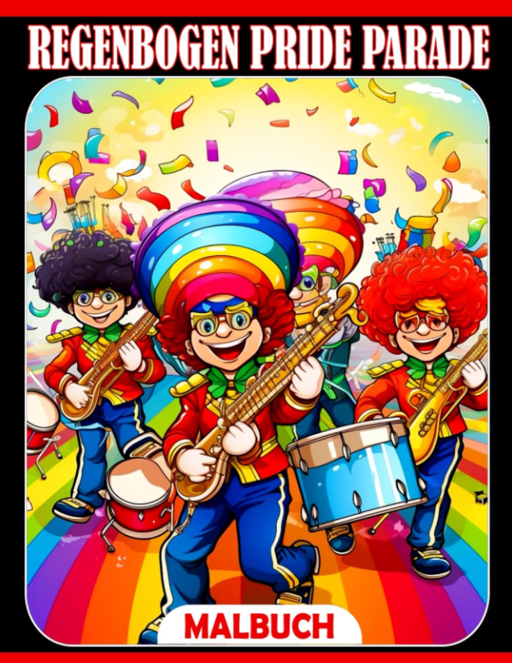 Regenbogen Pride Parade: Ein Fest der Vielfalt, Liebe und Akzeptanz | Malbuch für Kinder im Alter von 4-7 Jahren