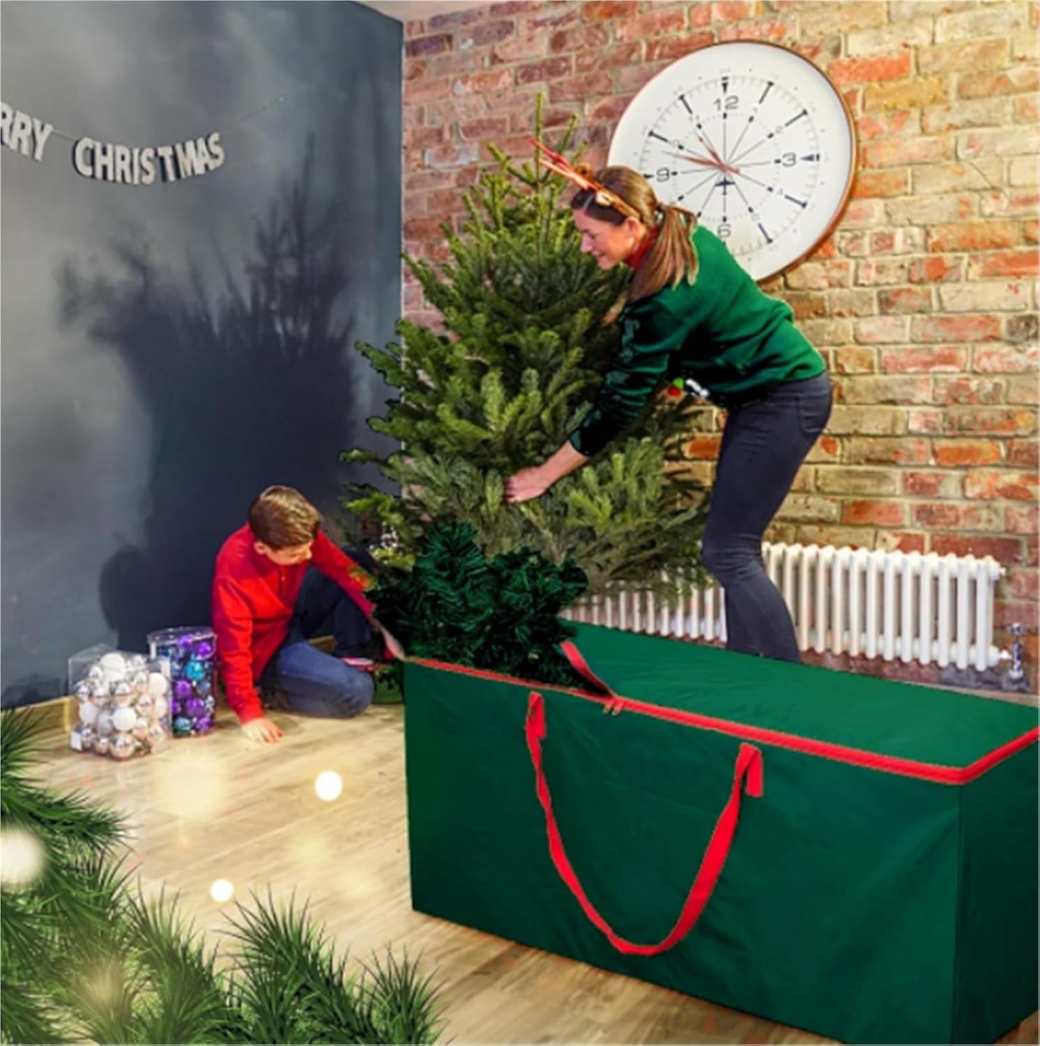 Tree Bag Oxford Cloth Christmas Tree Storage Bag with Handles Large Opening for Easy Christmas Storage