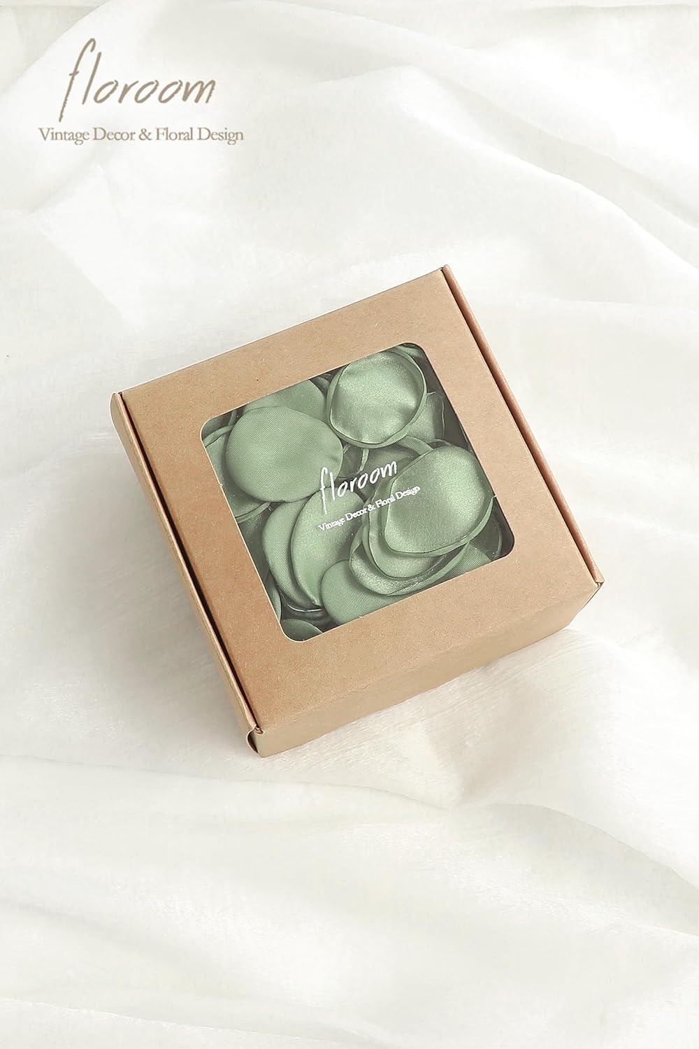 Floroom 300pcs Rose Petals Sage Green Faux Silk Flower Petals for Wedding Flower Girl Basket Aisle Scatter Dinner Table Centerpieces Party Confetti Bridal Shower Romantic Night Decoration - Image 5