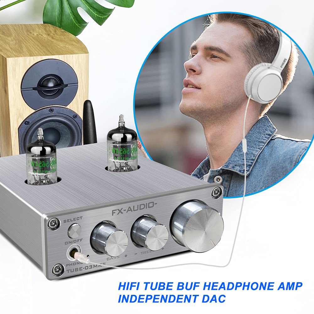 FX AUDIO Bluetooth 5.0 Tube Preamplifier ESS9023 QCC3008 NE5532 Low