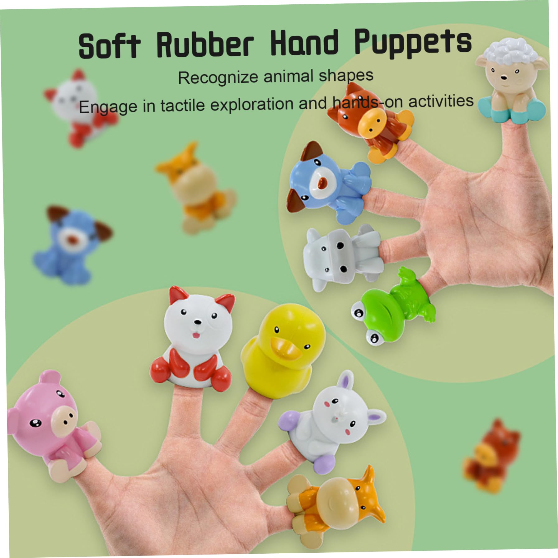 Set di trenini per Bambini attività di conteggio, Abbinamento e ordinamento Trenino per Bambini con Animali da Fattoria Marionette da Dito Giocattoli Montessori per