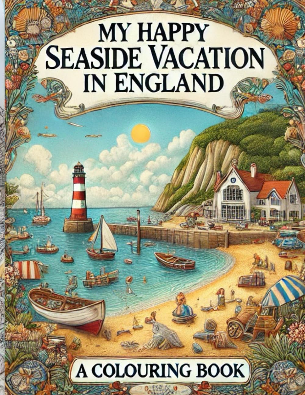 My Happy Seaside Vacation in England: A Colouring Book (Happy Colouring Books)