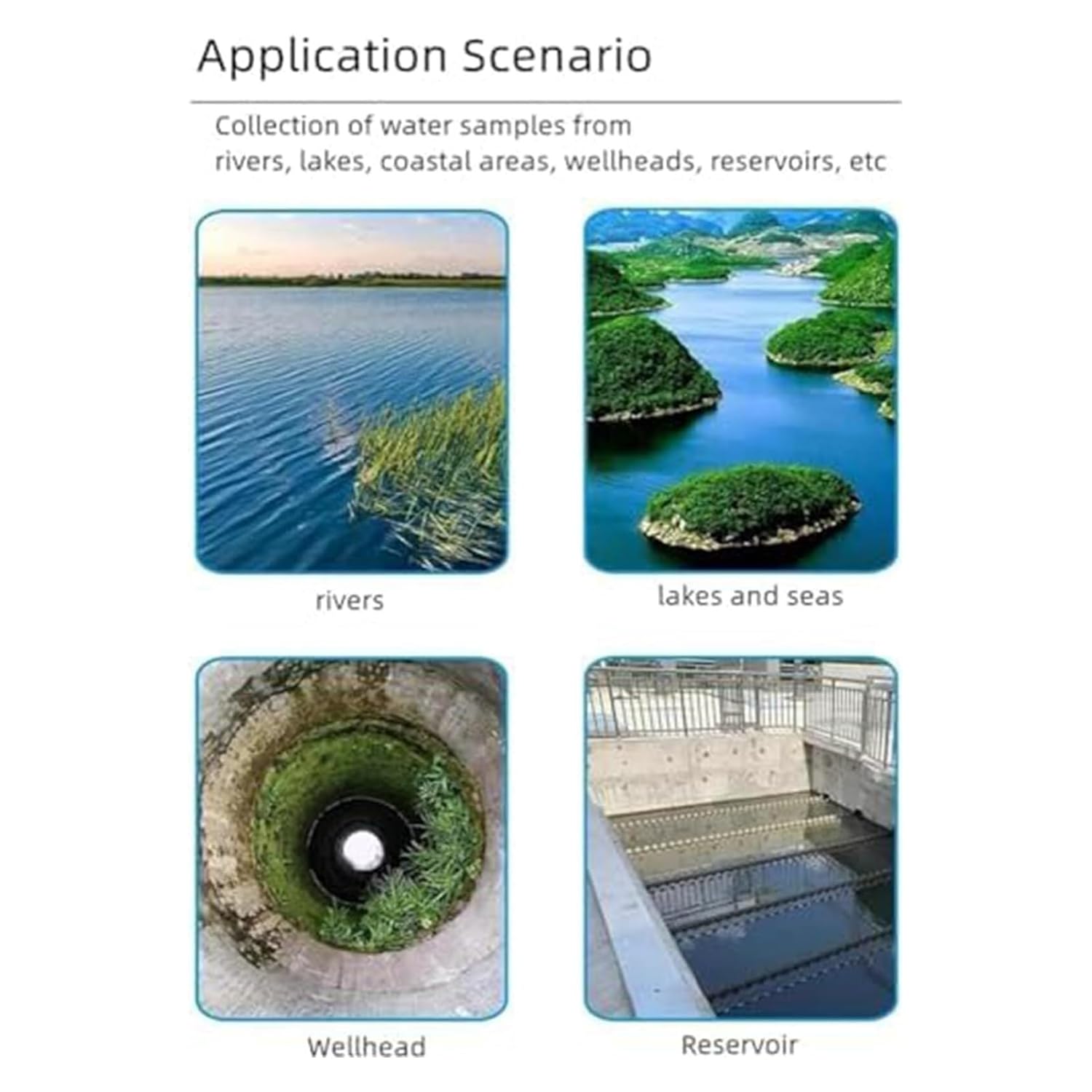 Adjustable Telescopic Water Sampler with 360° Swivel Dipper, Stainless Steel Extension Pole for Water Testing, Environmental Monitoring & River Sampling (0.6-6m, 500ml/1000ml)