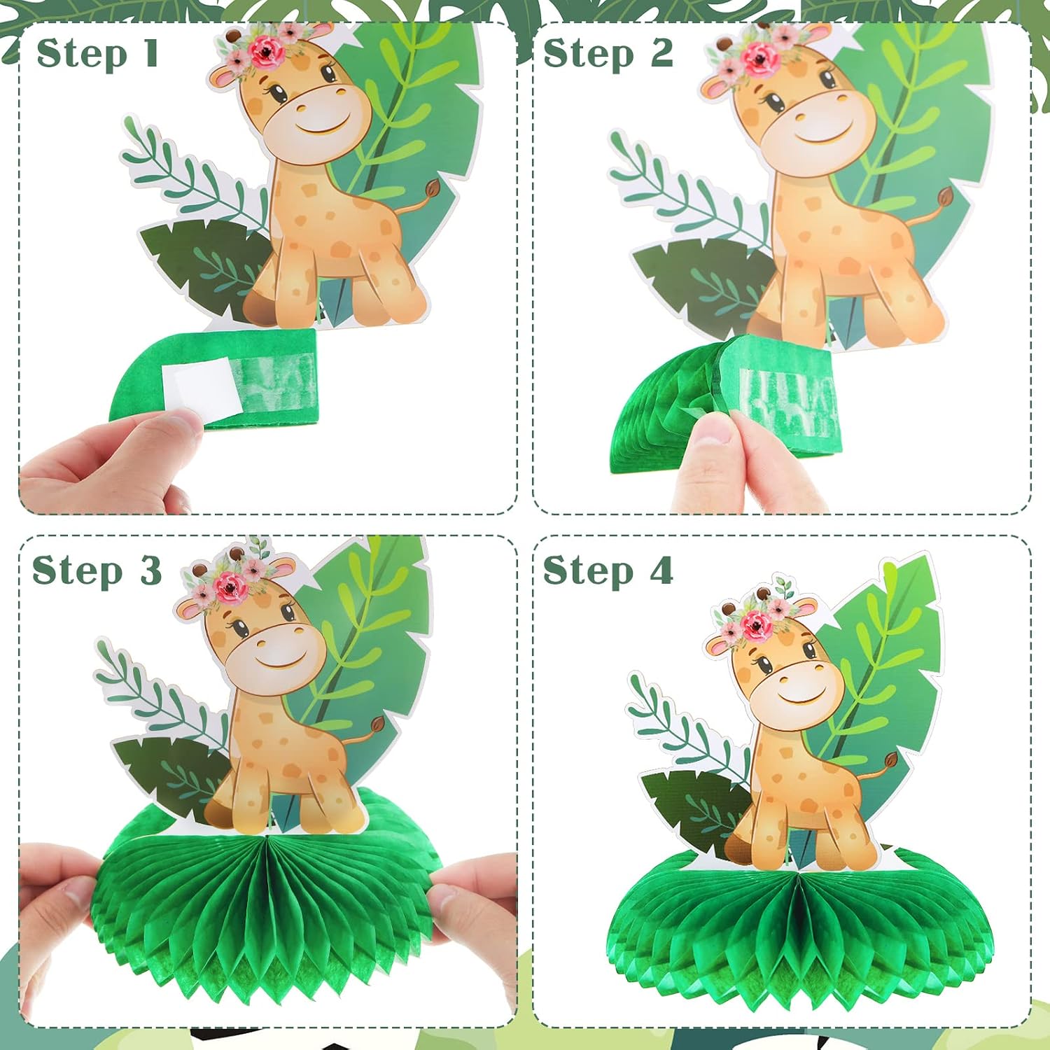 Ireer 10 Pcs Two Wild Birthday Party Decorations Safari Table Centerpiece Jungle 2nd Animals Safari Centerpieces for Tables Animals 3D Table Decor for Boy Girl Birthday Baby Shower Party Supplies