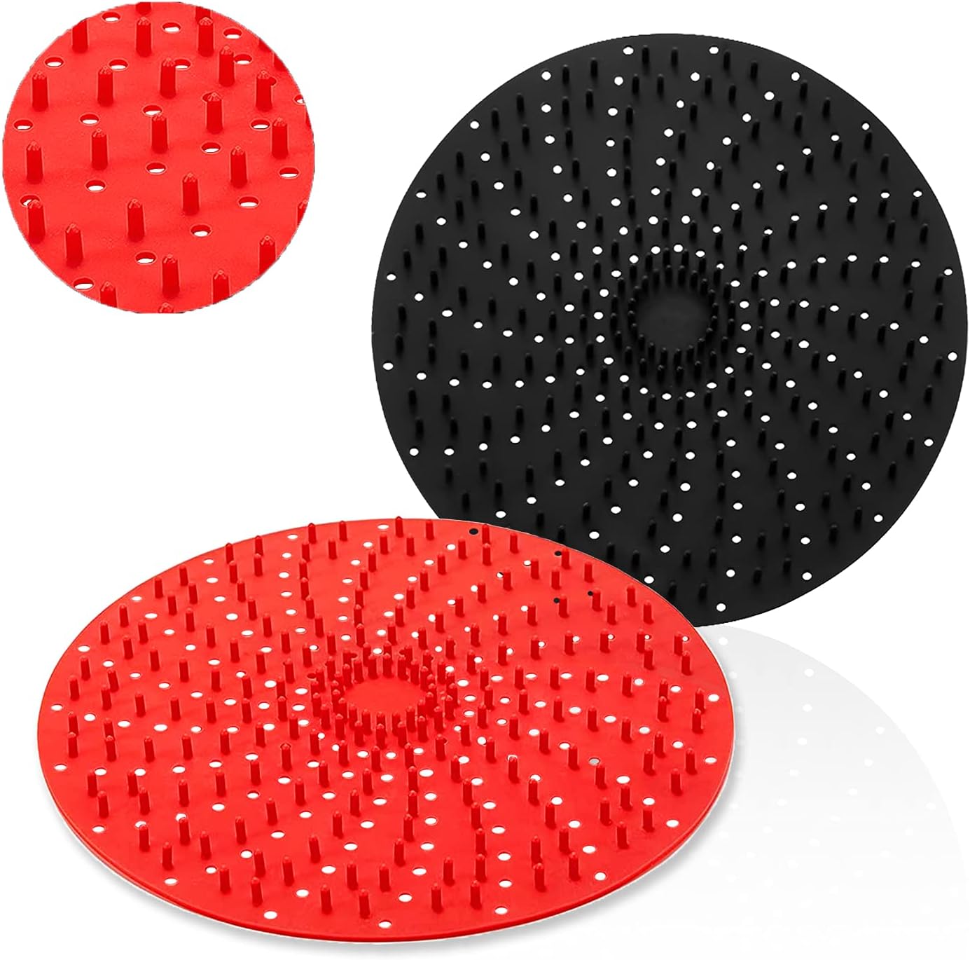 Reusable Air Fryer Liners with Raised Silicone (8 inch Round) Thumbnail