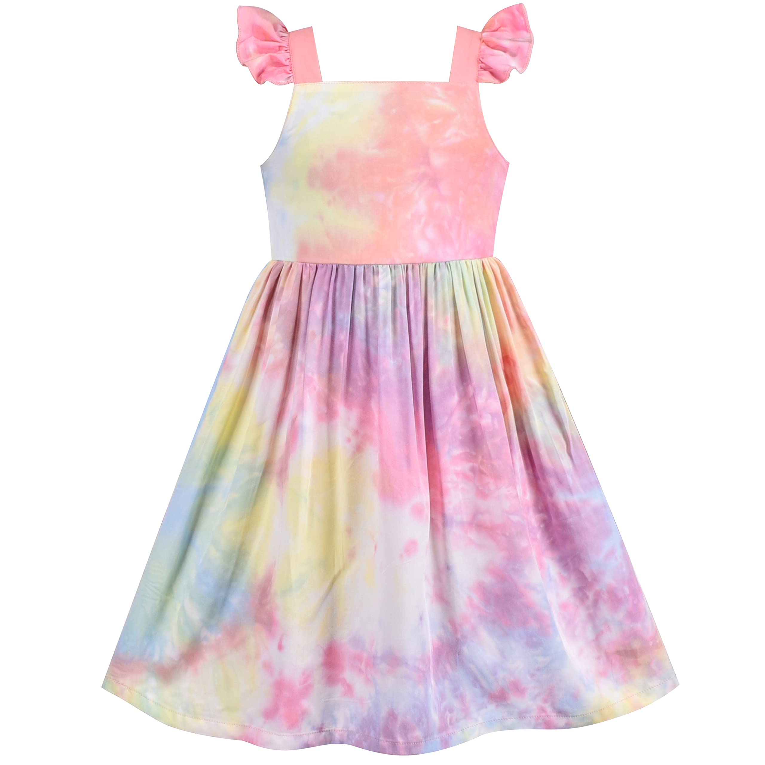 Sunny Fashion Vestido para niña Unicornio Arco Iris Manga Larga Casual 3-8 años
