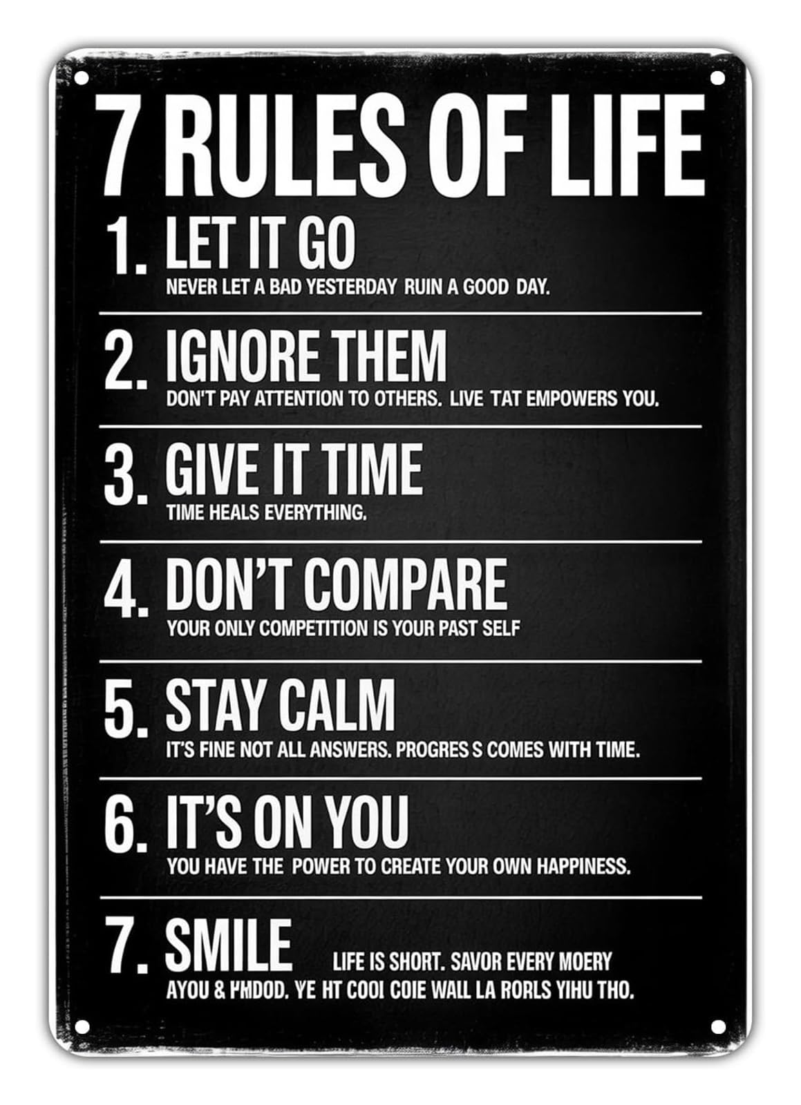 ZDVHOMCB Motivational Life Saying Metal Tin Sign Vintage Inspiration Wall Decor for Porch Garden Yard Uplifting Quote Rustic Plaque 8 X 12 inch