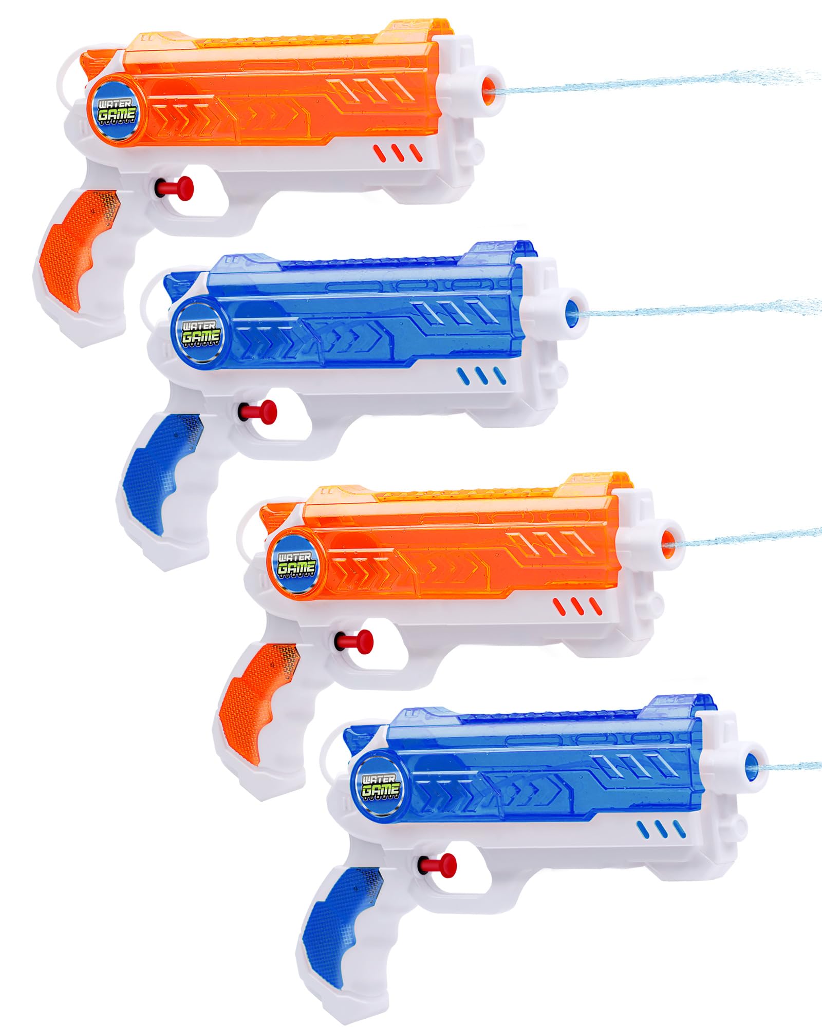 Quanquer Water Gun for Kids, 280ML Water Gun with 9 Meter Range, Outdoor Garden Summer Party Swimming Pool Games Toy for Boys Girls (4 Packs)