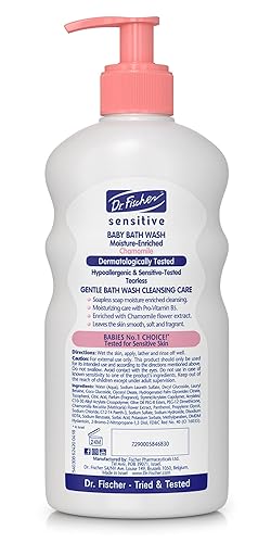 Miniatura 10 de Dr. Fischer - Juego de baño para bebés sensibles, jabón de baño para bebé, champú sin lágrimas, loción y toallitas para el cuidado de los ojos,