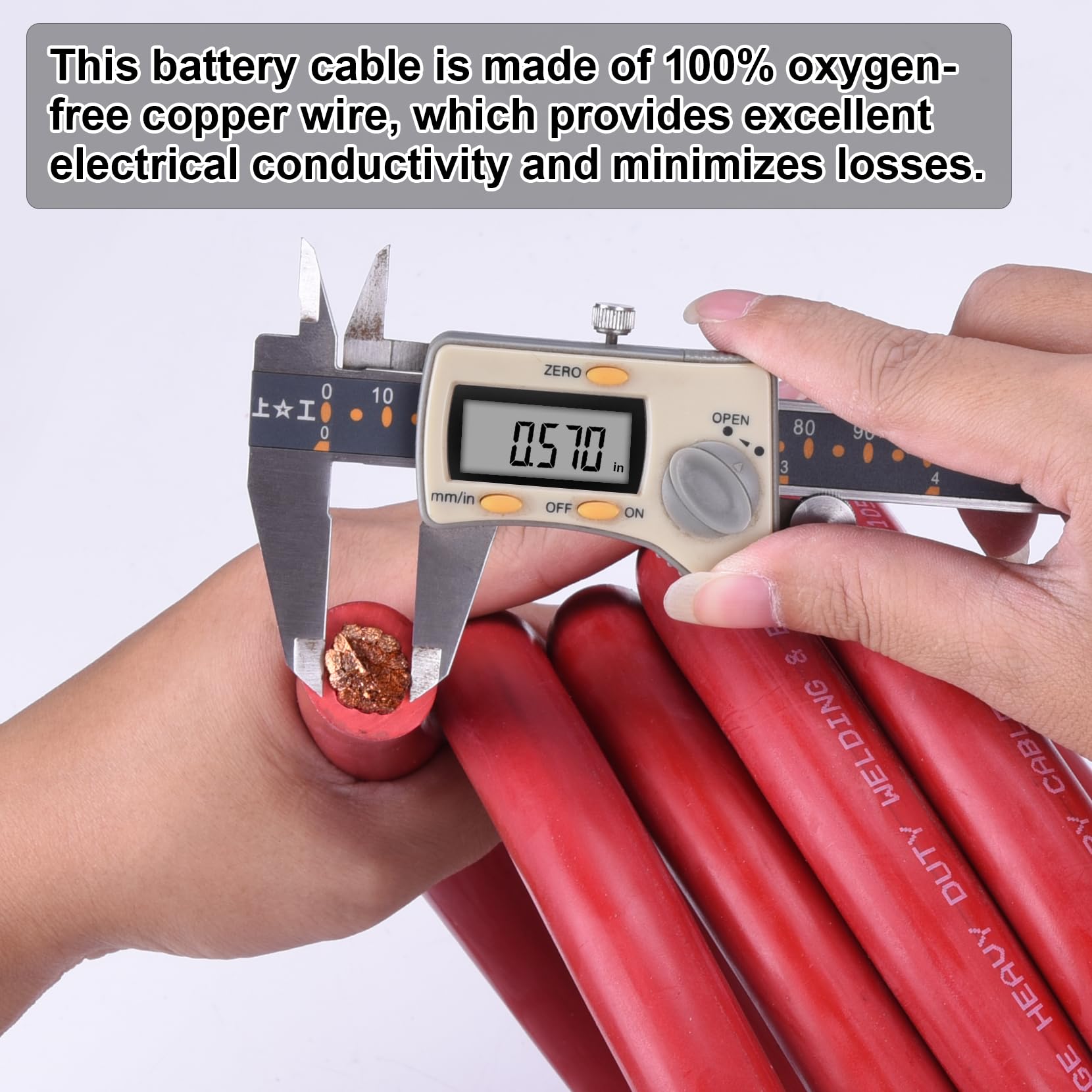 4/0 Batteriekabel, 3 m rot + 3 m schwarz 4/0 Draht, 4/0 Schweißkabel für Automobil, Batterie, Solar und Marine