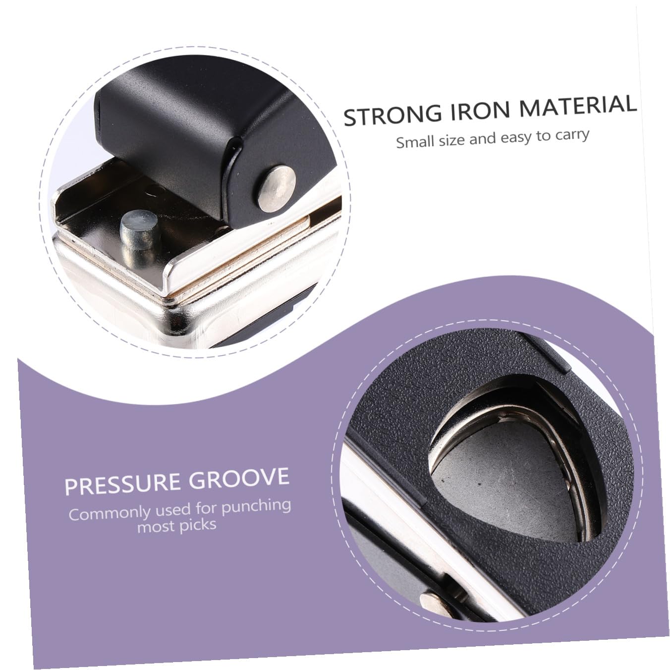 Plettro per Chitarra Puncher in Ferro Resistente Accessorio DIY per Musicisti Strumento per Creare Plettri da Carte di Plastica Dure Facile da Usare e Portatile per Chitarra