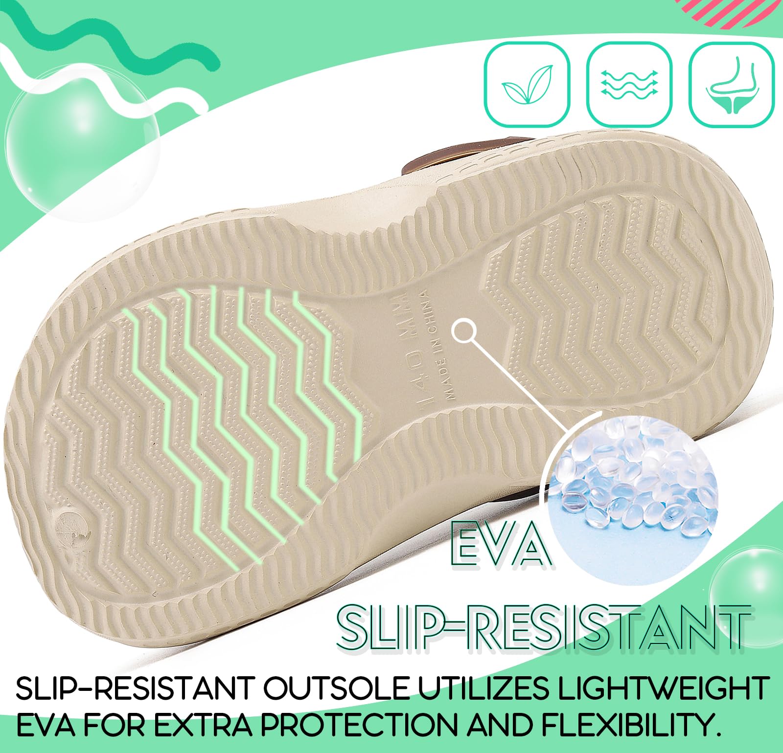 Unisex Kinder Eva Clogs Leichte Gartenclogs für Jungen und Mädchen gr.21-31