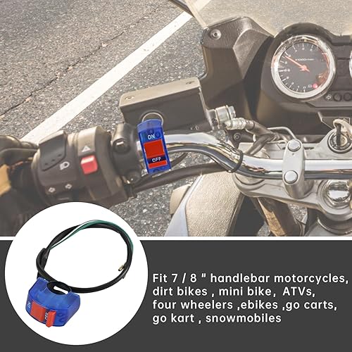 Miniatura 4 de Bccxzm Empuñaduras de mango de acelerador giratorio de bicicleta de 78 pulgadas de 0.866 in, cable de acelerador de 50 pulgadas, 50 90 110 125 cc