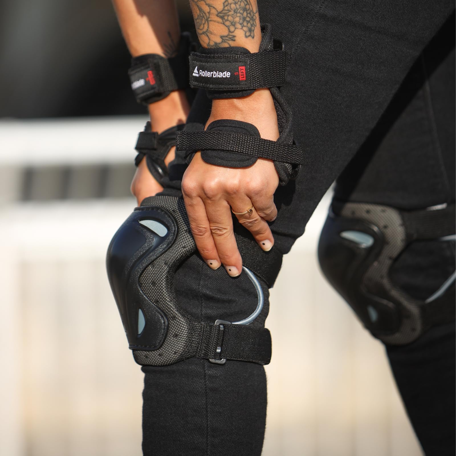 Rolerblade Skate Gear Knee Pad Protective, uniseks, kolor czarny