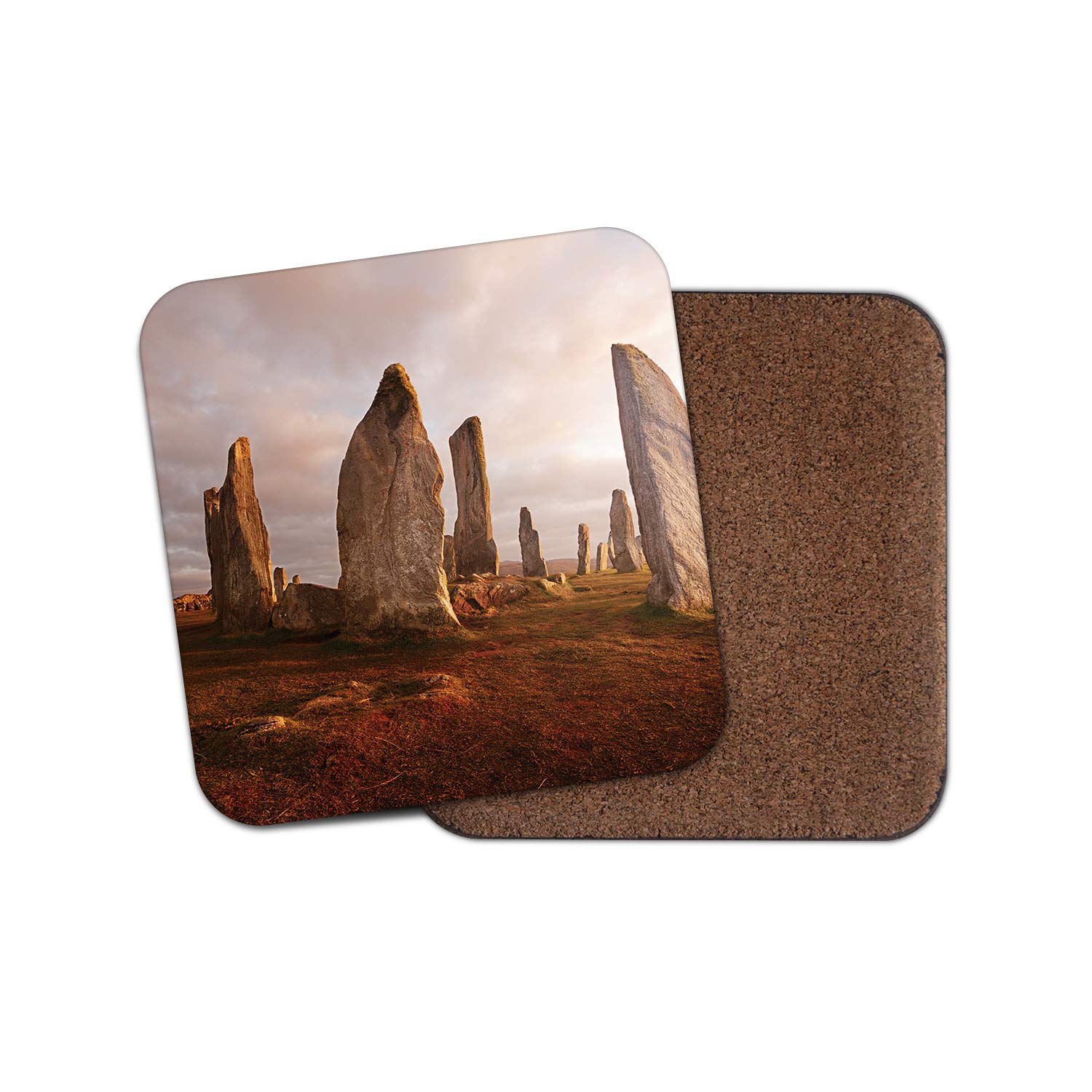 Destinationvinyl Multicolor 1 X Neolithic Callanish Standing Stones Coaster - Geology Travel #15717