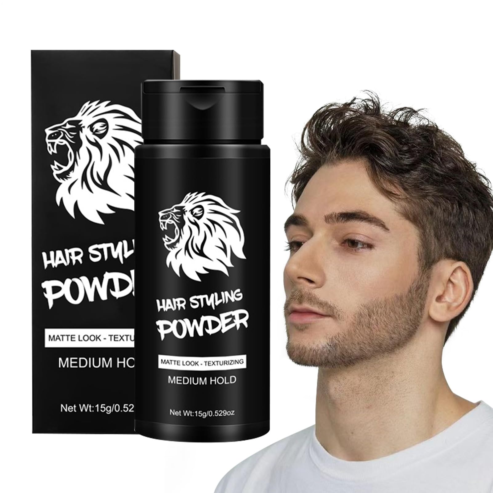 Hair Styling Powder - 15g Matte Finish Fine Texture Root Lifting Hair Powder For Men Women Wash- Oil