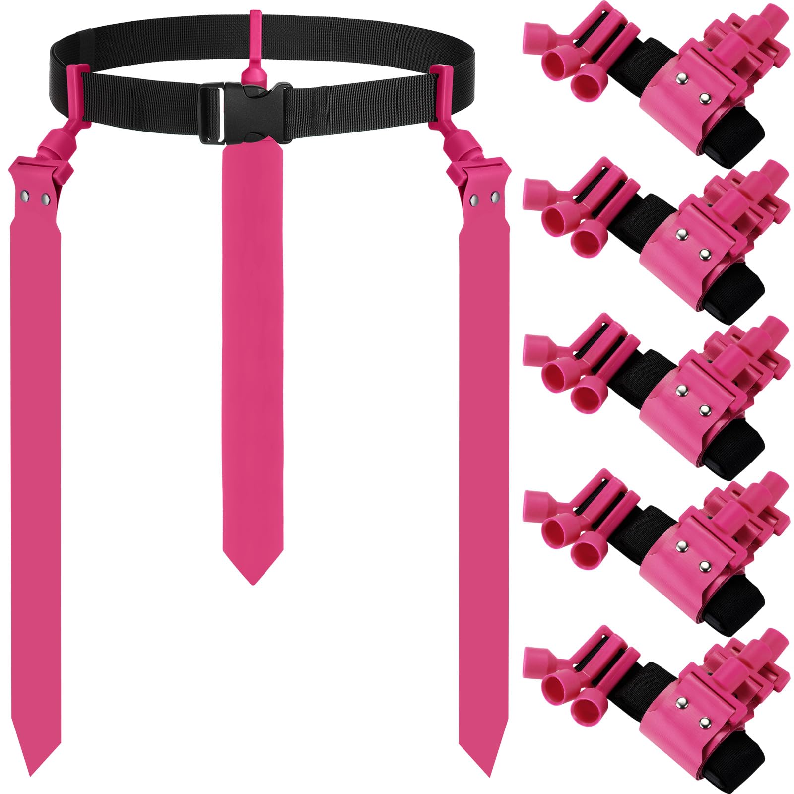 Hungdao 12 Players Flag Football Belts and Flags Adjustable Football Belts for Kids Teens Adults Team Training Sport Events