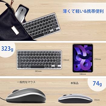 Amazon | Bluetoothキーボードマウスセット USBワイヤレス 3台