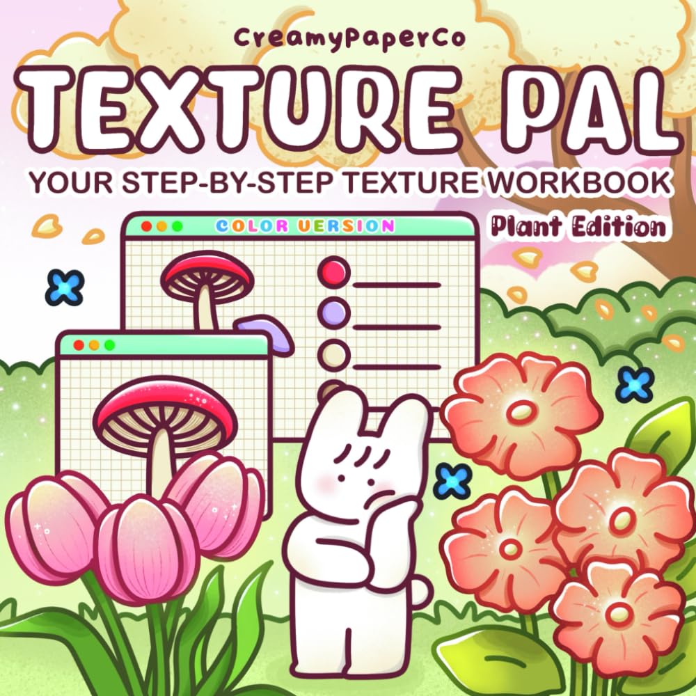 Texture Pal Plant Edition (Colored Version): Your Step-By-Step Texture Workbook: A Coloring Guide And Practice Book To Master Super Common Coloring ... (Coloring Texture Tutorials & Practice)