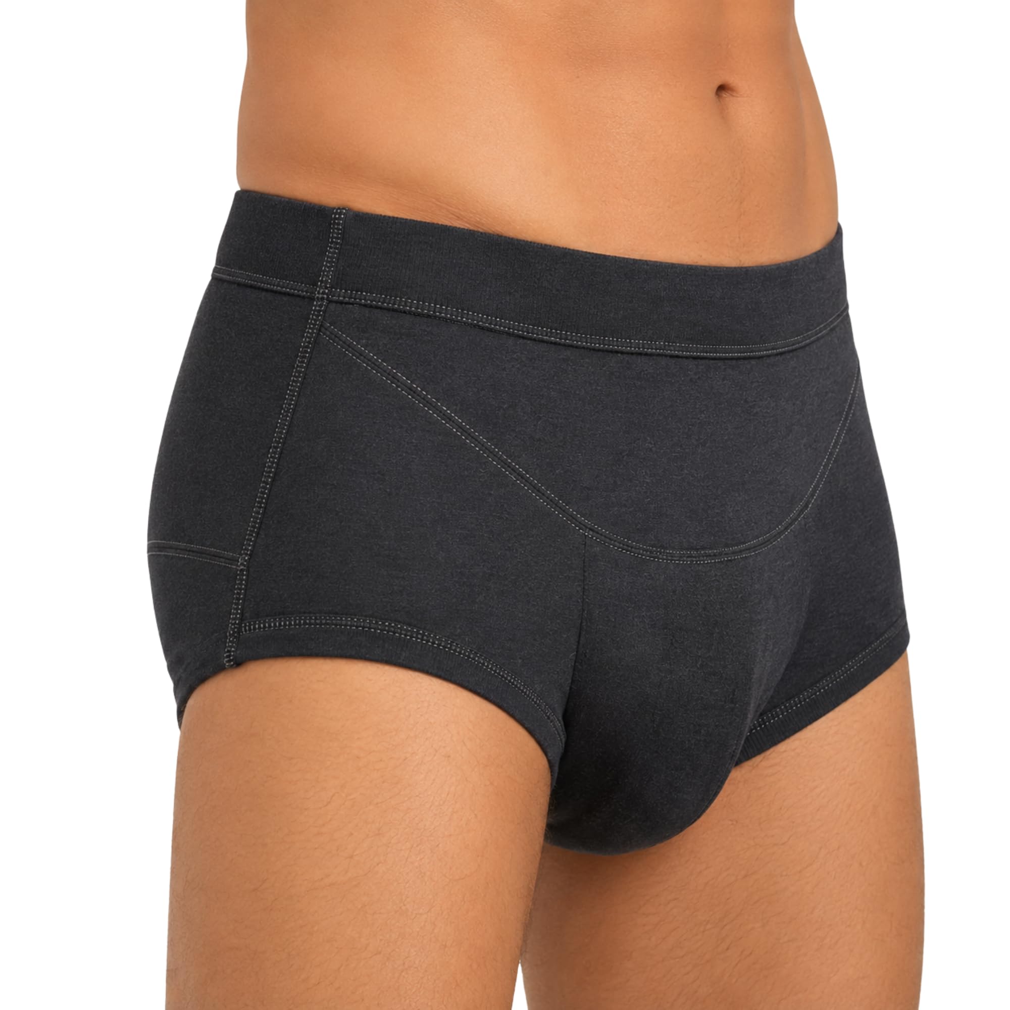 Slip Erniario Contenitivo Uomo con 2 Cuscinetti Rimovibili Inclusi - Mutanda per Ernia Inguinale Supporto Pre Post-Operatorio in Tessuto Elastico Traspirante
