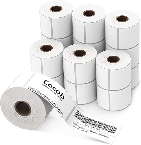 COSOB Etiquetas de repuesto de 2-516 x 4 pulgadas para etiquetas de envío DYMO 30256 compatibles con impresora de etiquetas DYMO 450 (16 rollos,