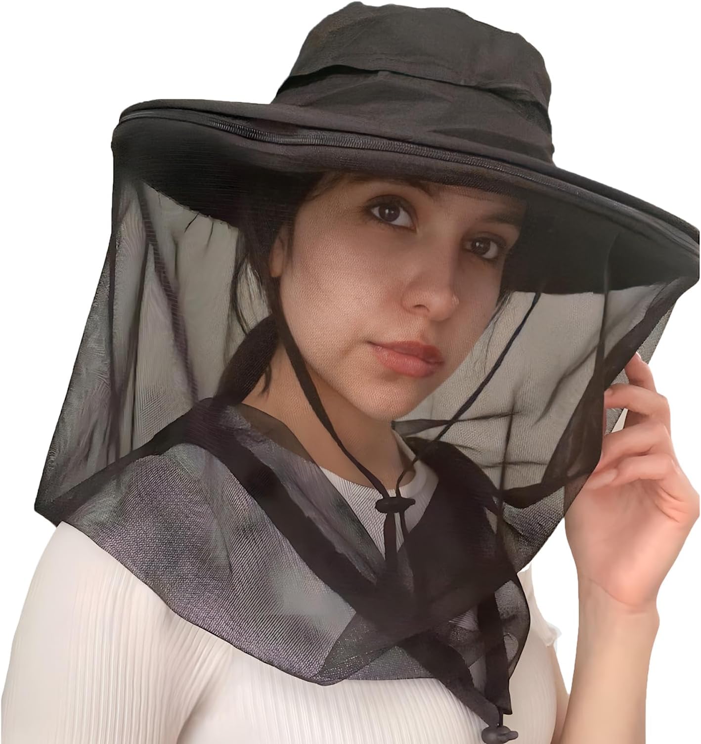 AGGAFAMosquito Head Net Hat, Providing a Physical Barrier to Help Keep Mosquitoes and Bugs Away from Your Face