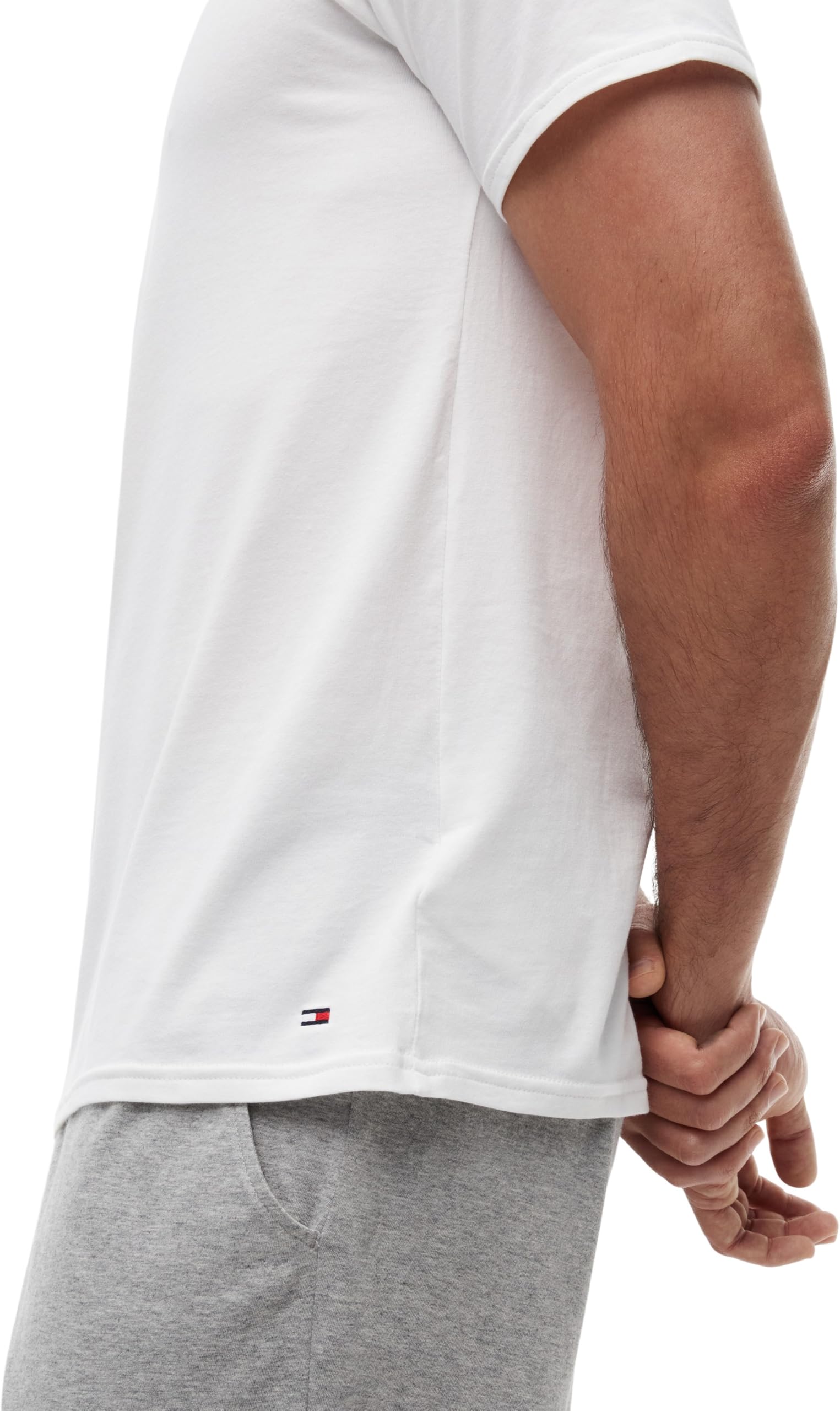 Tommy Jeans Camisetas de Manga Corta Pack de 3 Hombre Stretch con Cuello de Pico