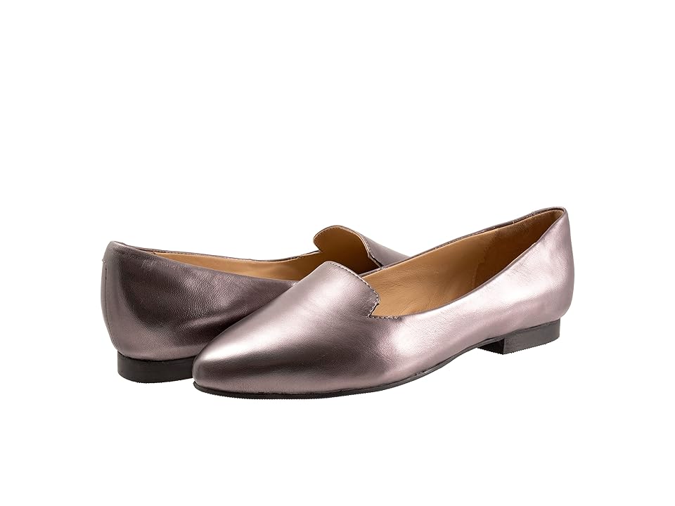Trotters Harlowe (Pewter) Women's Flat Shoes INTERNATIONAL SHIPPING