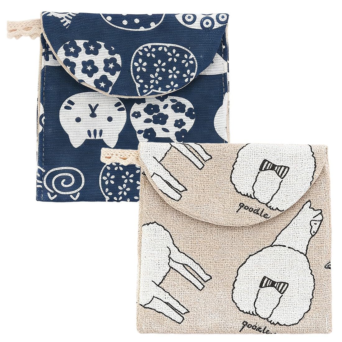 2 Pcs Porta Assorbenti da Borsa, Carino Porta Assorbenti, Contenitori per Assorbenti Igienici, Borsa Porta Assorbenti Impermeabile, Bustina Portatutto Donna,Mini Pochette portatile