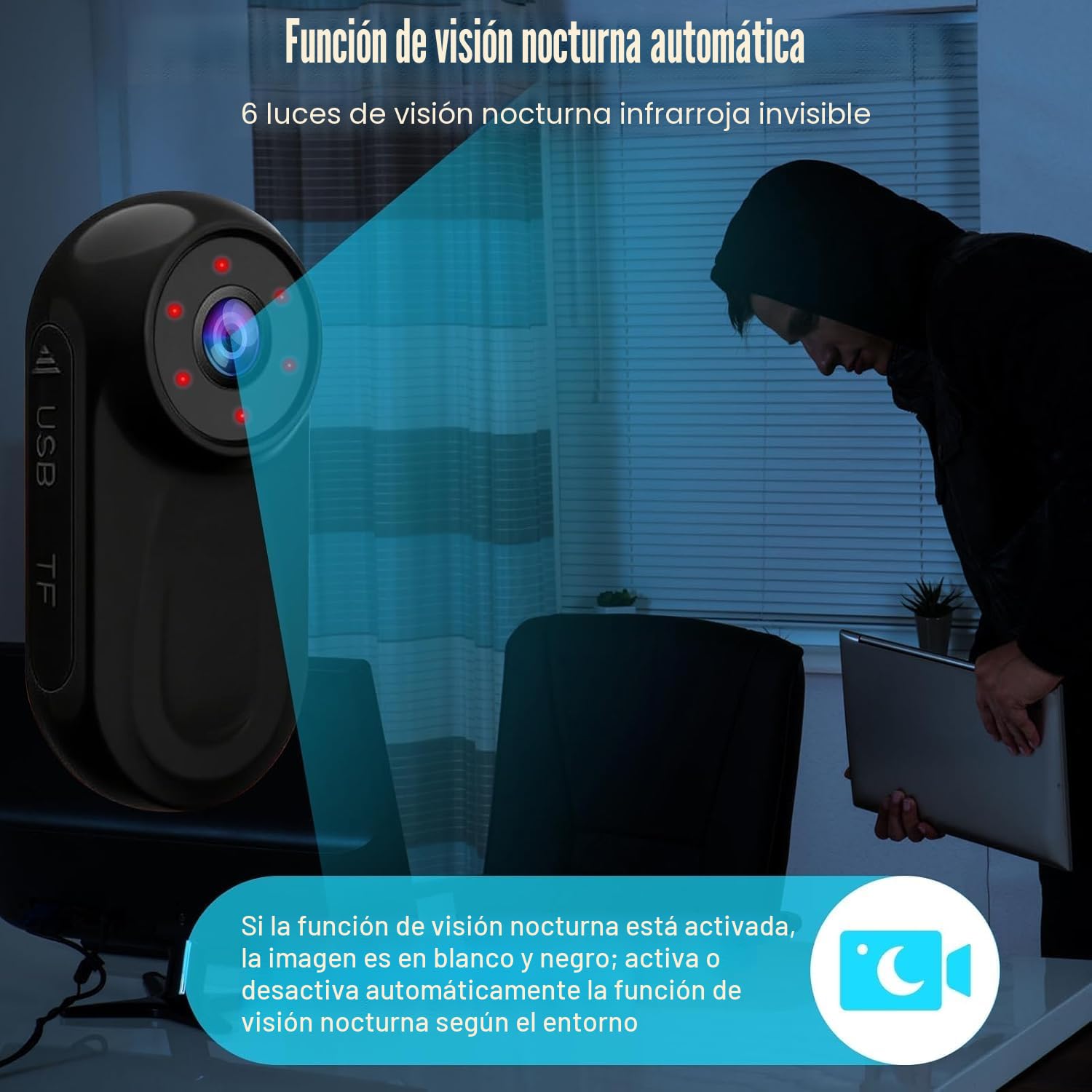 OBEST Mini Camara Accion Visión Nocturna 360 Cámara Deportiva Vlog Bodycam | Cámaras Corporal Cam Casco Moto 1080P con Pantalla 0,85", Camera POV Video para Actividades Diario, Acc multifunción Negro