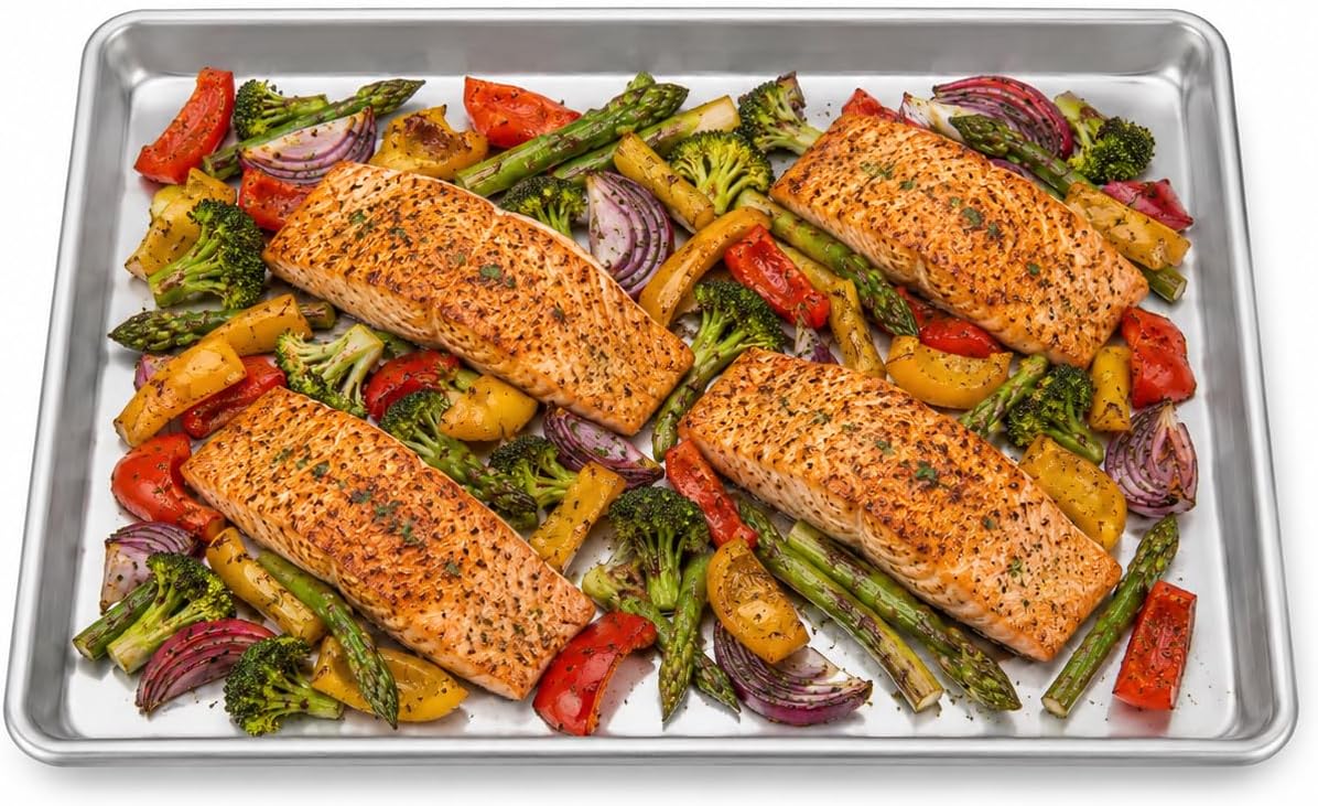 Mrs. Anderson’s Baking Quarter Sheet Pan, 9.5-Inches x 13-Inches, Heavyweight Commercial Grade 19-Gauge Aluminum