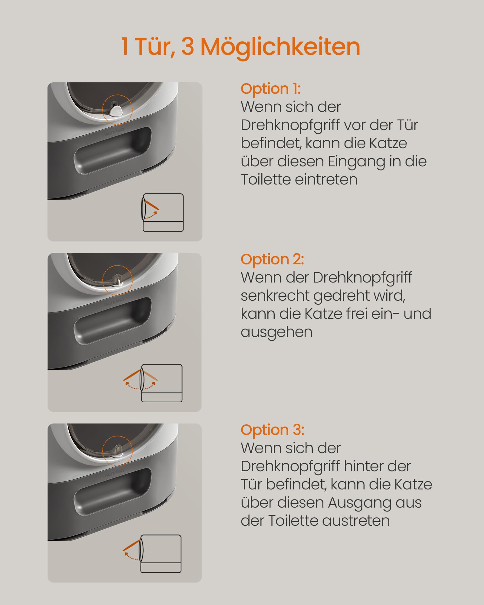 Feandrea Katzenklo 2er Set, Katzentoilette XXL, mit Deckel, ausziehbares Tablett, Schaufel, Bürste, für Katzen verschiedener Größen, weniger Spuren, Taubengrau-schiefergrau PPT002B10