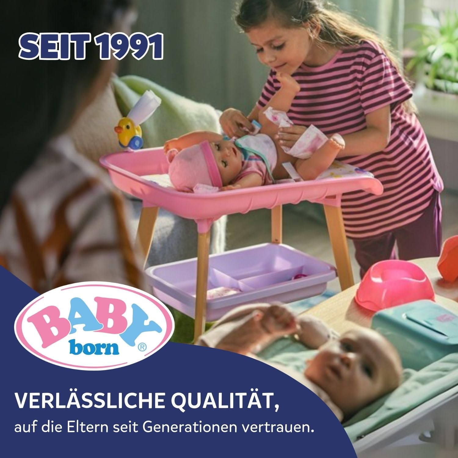 BABY born Splish Splash Emma, interaktywna zabawka do kąpieli z mechanizmem nakręcania, kolorowa zabawka do kąpieli dla maluchów, sensoryczna zabawa i rozwój, 839133 Zapf Creation | Mechaniczna funkcja pływania do zabawy w wodzie, bez baterii, lalka do ką