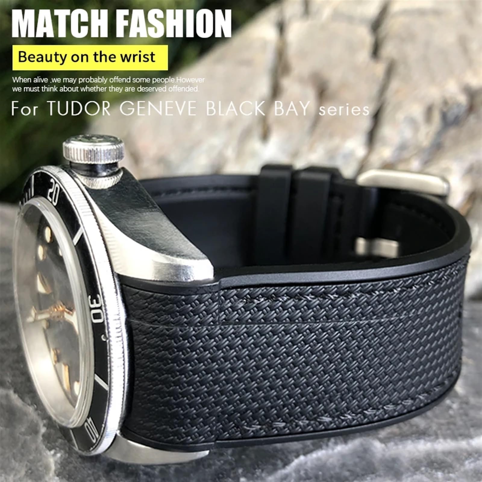 JDIME Nuovo Cinturino In Gomma Naturale 22mm 23mm Per Tudor Cinturino Black Bay Bronzo Due Toni Cinturino In Silicone Morbido Cinturino Per Orologio Strumenti Gratuiti