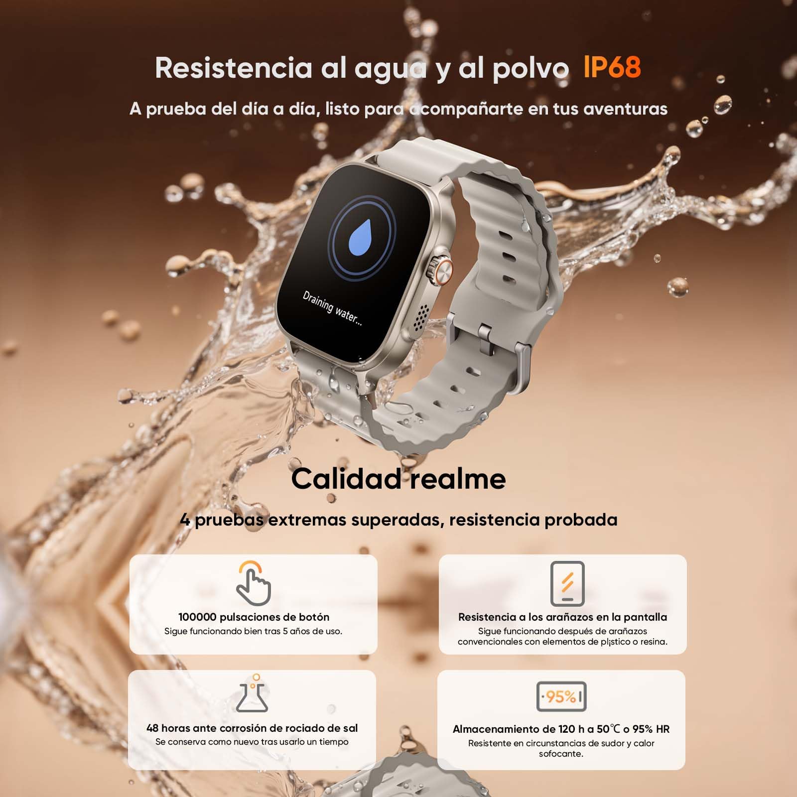 realme Watch 5 Smartwatch con Batería de 20 Días, Reloj Inteligente con 108 Modos de Deportes, Monitor de Salud, Reloj Inteligente 1.97" AMOLED y Resistente de IP68, NFC, GPS, Plata