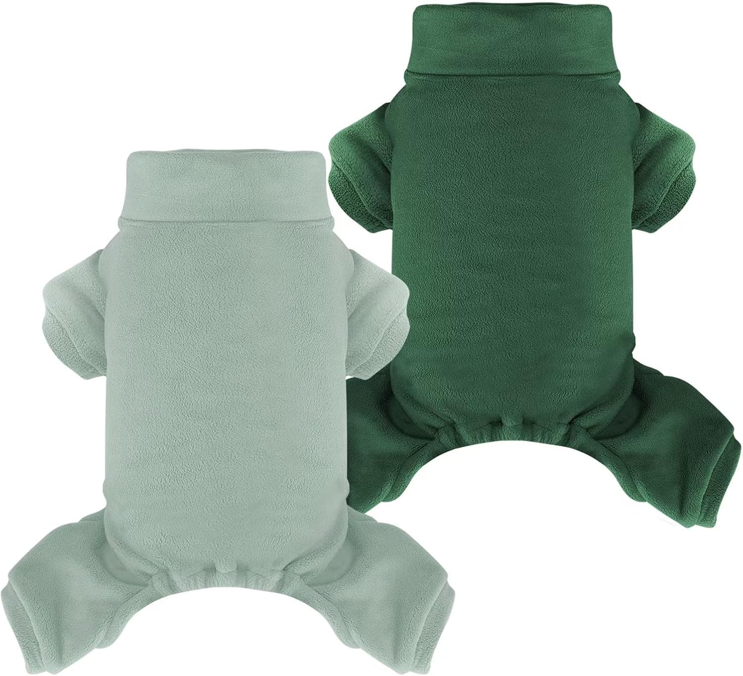 Fleece Dog Pajamas 2 Pack,Turtleneck Thermal Dog Pjs Dog Jumpsuit Pet Outfits Warm Dog Onesie Soft Puppy Clothes for Small Sized Dogs and Cats (Green, Large) Fleece Dog Pajamas 2 Pack,Turtleneck Thermal Dog Pjs Dog Jumpsuit Pet Outfits Warm Dog Onesie Soft Puppy Clothes for Small Sized Dogs and Cats (Green, Large)