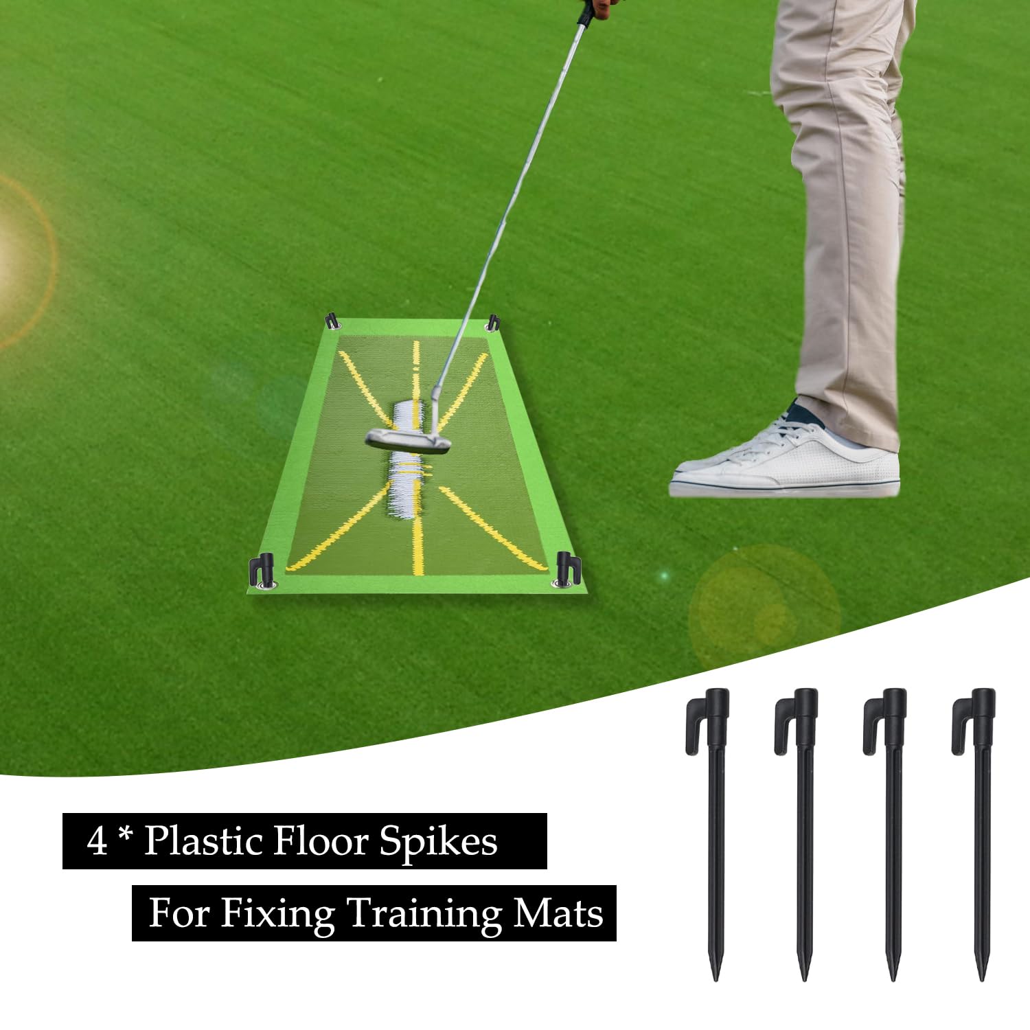 Alfombrilla de Golf Portátil, Alfombrilla de Entrenamiento de Golf para Detección de Swing Batting, Tapete de Golpe de Golf para El Análisis de Detección de La Ruta de Oscilación, 50 * 25cm