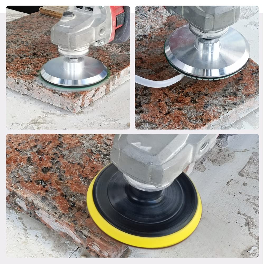 Nasse Diamant Polierscheibe - HIGHDRIL 6 Stück 125MM #30 diamant schleifpad für Granit, Marmor, Keramik, Kunststein Schleifblock auf Schleifer oder Polierer verwendet
